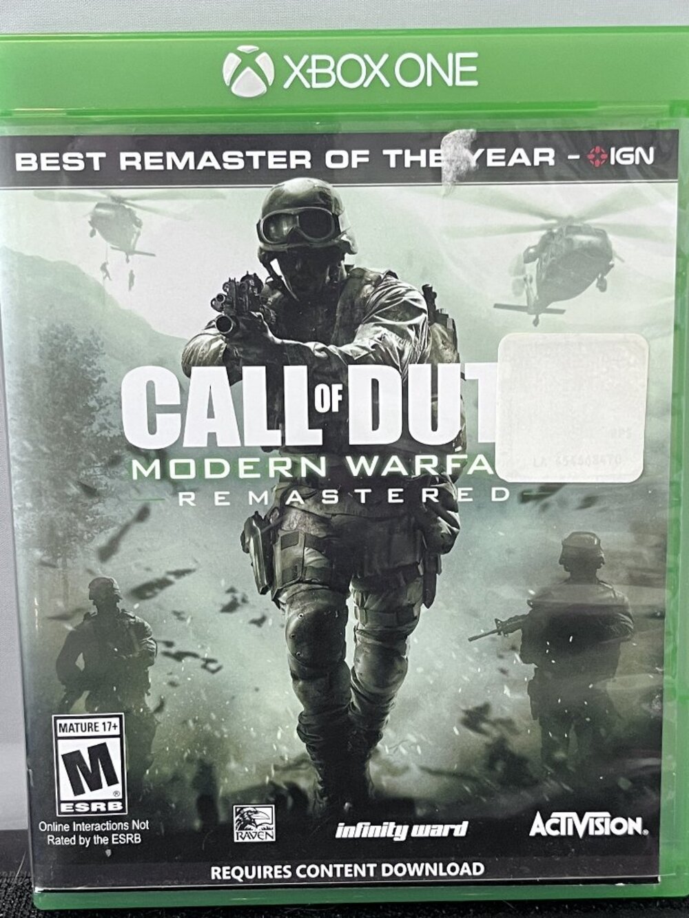 Xbox One Call of Duty Modern Warfare Remastered Game